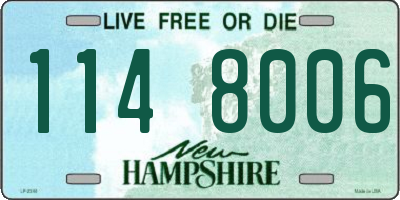 NH license plate 1148006