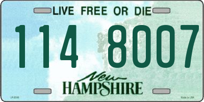 NH license plate 1148007