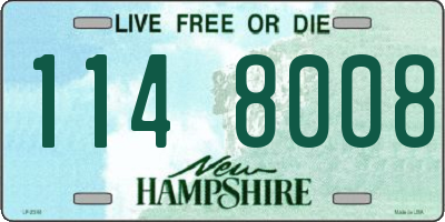 NH license plate 1148008