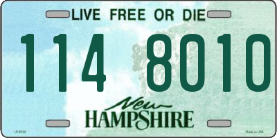 NH license plate 1148010