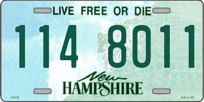 NH license plate 1148011
