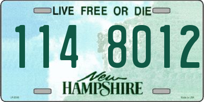NH license plate 1148012