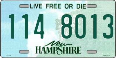 NH license plate 1148013