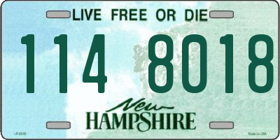 NH license plate 1148018