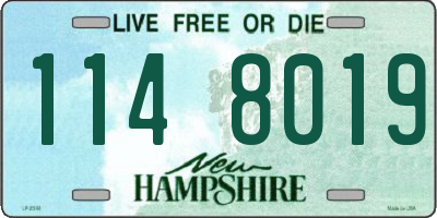 NH license plate 1148019