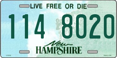 NH license plate 1148020