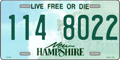 NH license plate 1148022