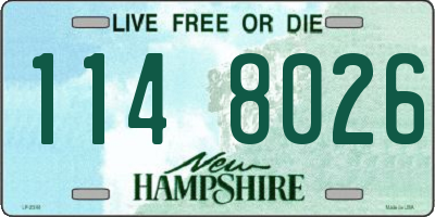 NH license plate 1148026