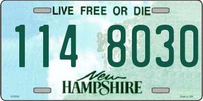 NH license plate 1148030
