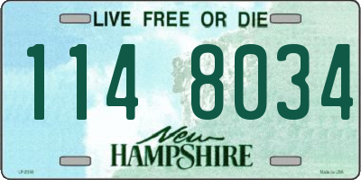 NH license plate 1148034