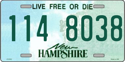 NH license plate 1148038