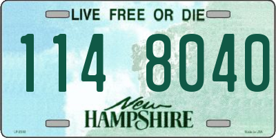 NH license plate 1148040