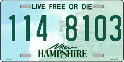 NH license plate 1148103