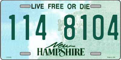 NH license plate 1148104