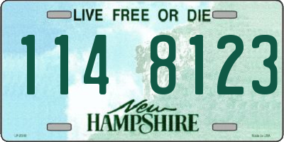 NH license plate 1148123