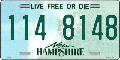 NH license plate 1148148