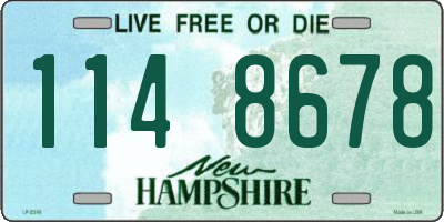NH license plate 1148678