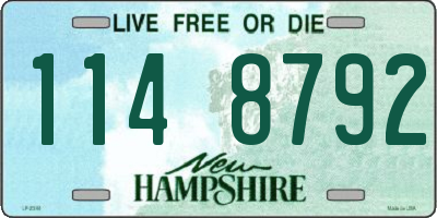 NH license plate 1148792