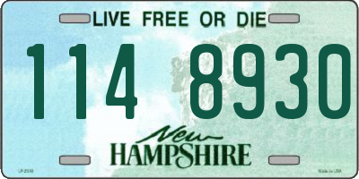 NH license plate 1148930