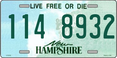 NH license plate 1148932