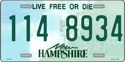 NH license plate 1148934