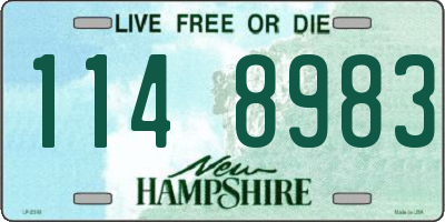 NH license plate 1148983