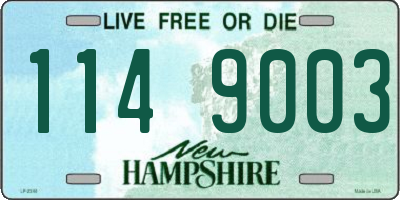 NH license plate 1149003
