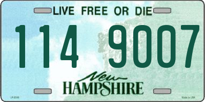 NH license plate 1149007