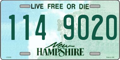 NH license plate 1149020