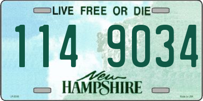 NH license plate 1149034
