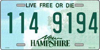 NH license plate 1149194