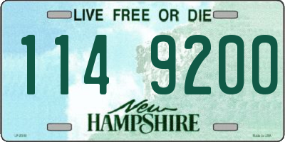 NH license plate 1149200