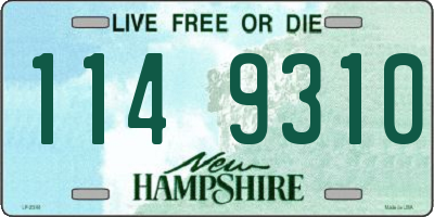 NH license plate 1149310
