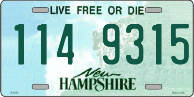 NH license plate 1149315