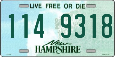 NH license plate 1149318