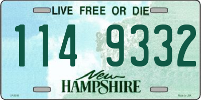 NH license plate 1149332