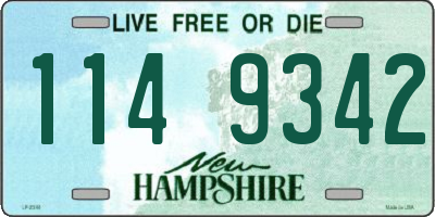 NH license plate 1149342