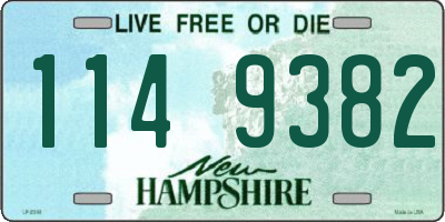 NH license plate 1149382