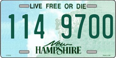 NH license plate 1149700