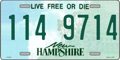 NH license plate 1149714