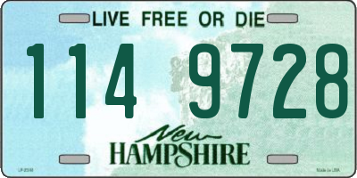 NH license plate 1149728