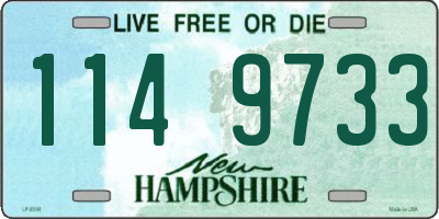 NH license plate 1149733
