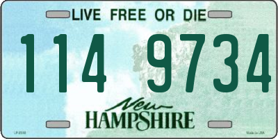 NH license plate 1149734