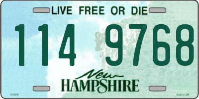 NH license plate 1149768