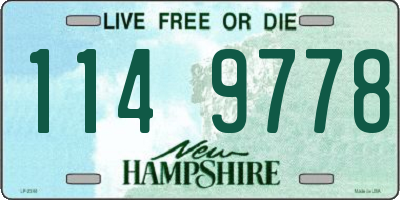 NH license plate 1149778