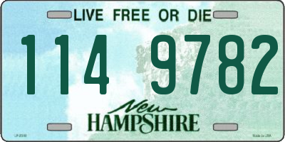 NH license plate 1149782