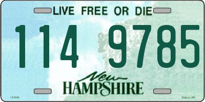 NH license plate 1149785