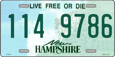 NH license plate 1149786
