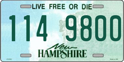 NH license plate 1149800