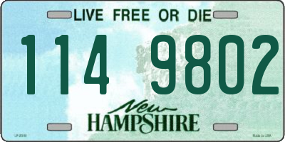 NH license plate 1149802